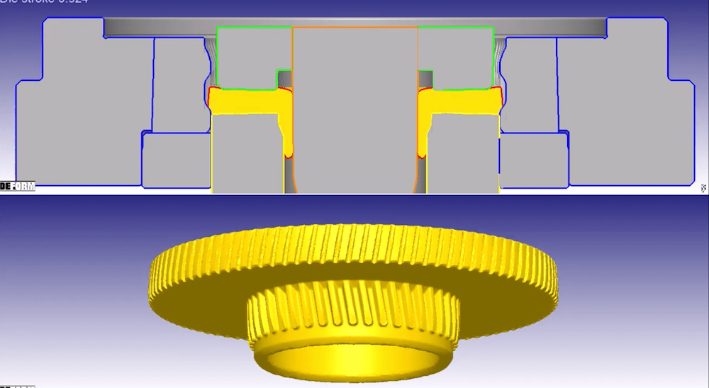 ヘリカルギヤのCAE解析