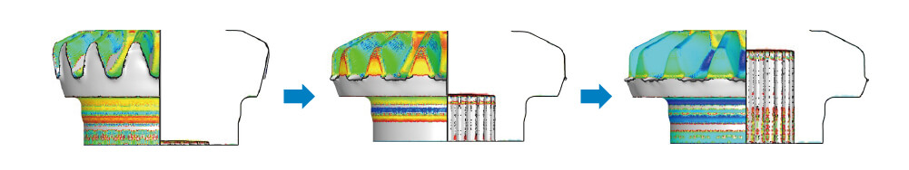 ベベルギヤ成形プロセス